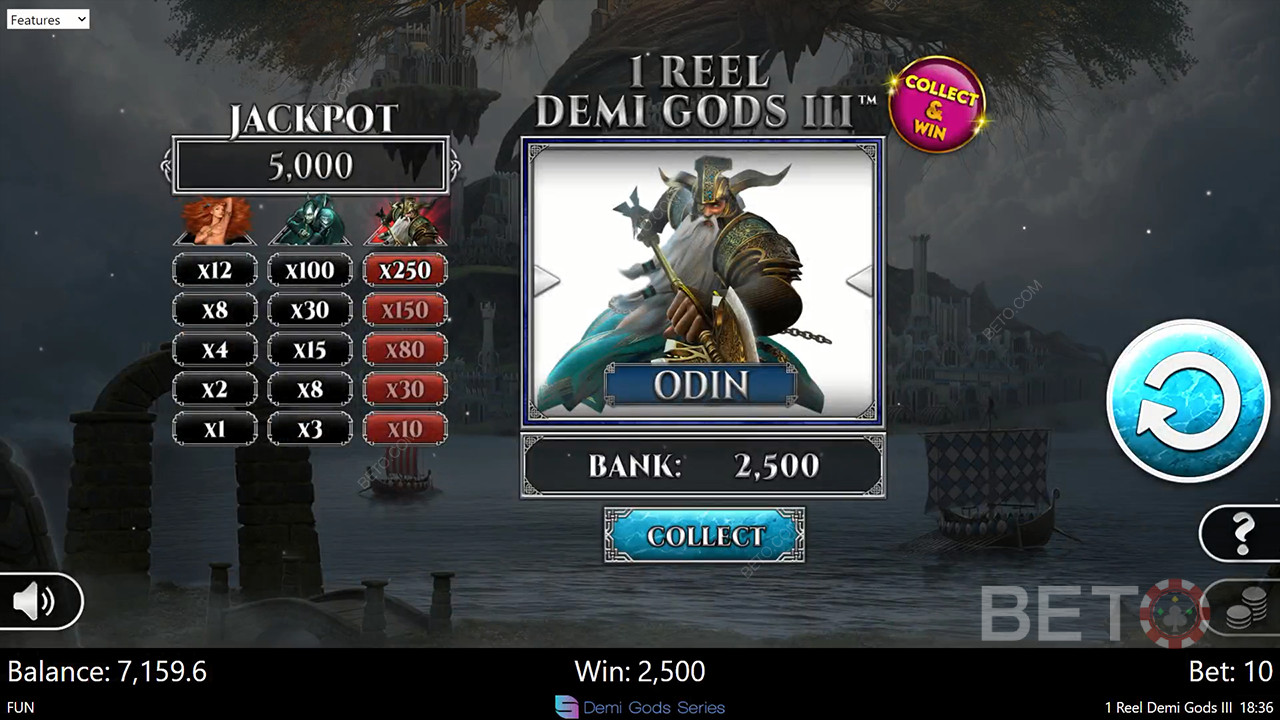 1 Reel Demi Gods III 評論（BETO 老虎機）