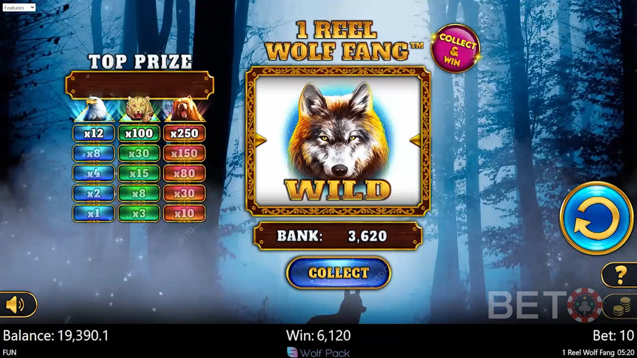 1 Reel Wolf Fang 免費遊戲