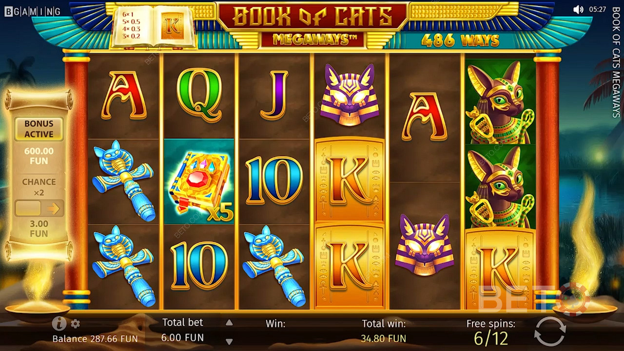 Book of Cats Megaways 免費遊戲