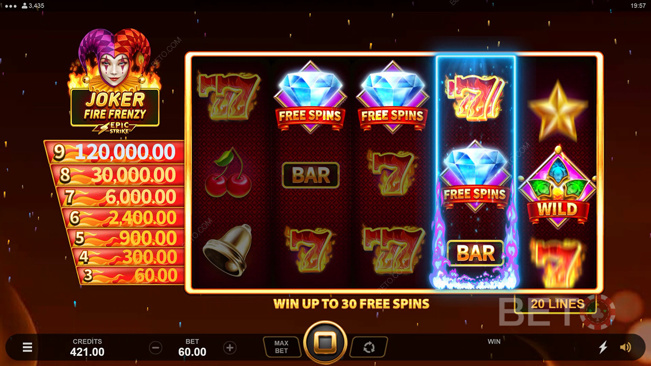 BETO 老虎機的 Joker Fire Frenzy 評論