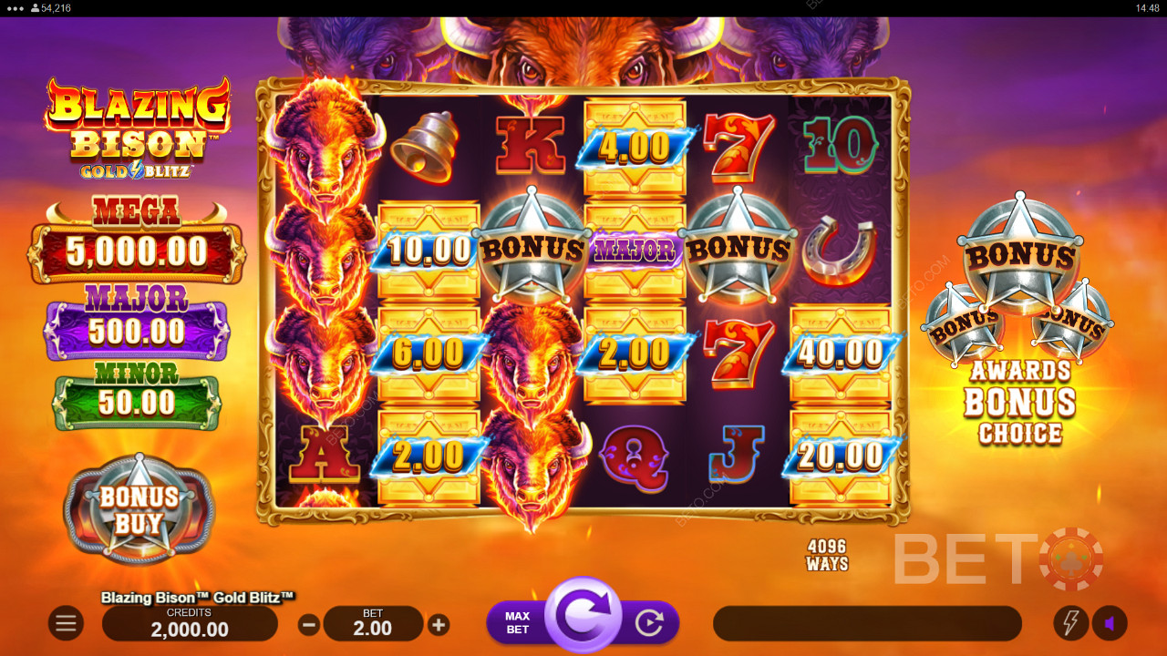 Blazing Bison Gold Blitz 免費遊戲