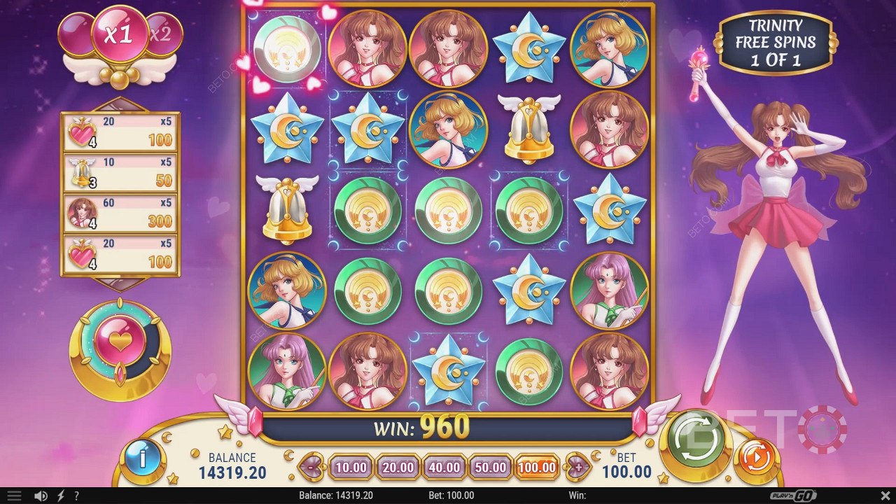 月亮公主 Trinity 評論（BETO 老虎機）