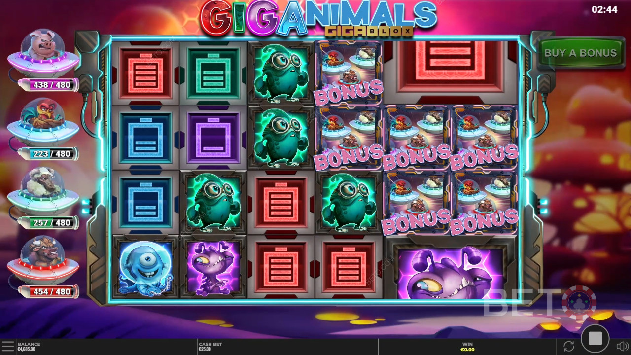 BETO 老虎機的 Giganimals Gigablox 評論