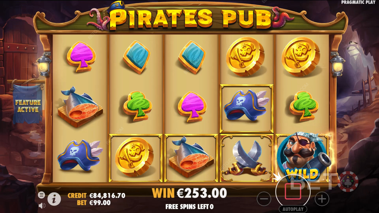 Pragmatic Play在 Pirates Pub 中解釋的獎勵功能