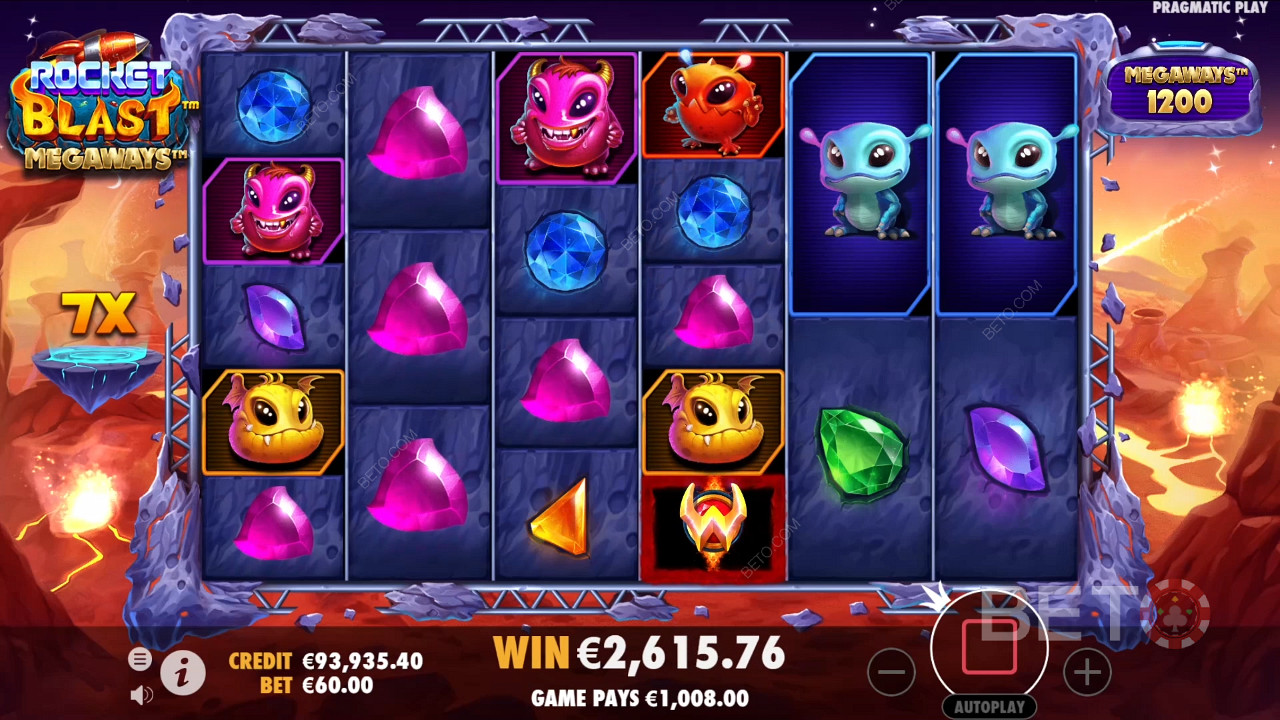 透過Pragmatic Play解釋《Rocket Blast Megaways》中的獎勵功能