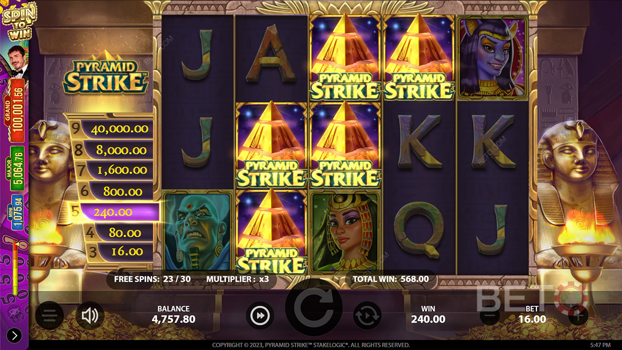 BETO 老虎機的 Pyramid Strike 評論