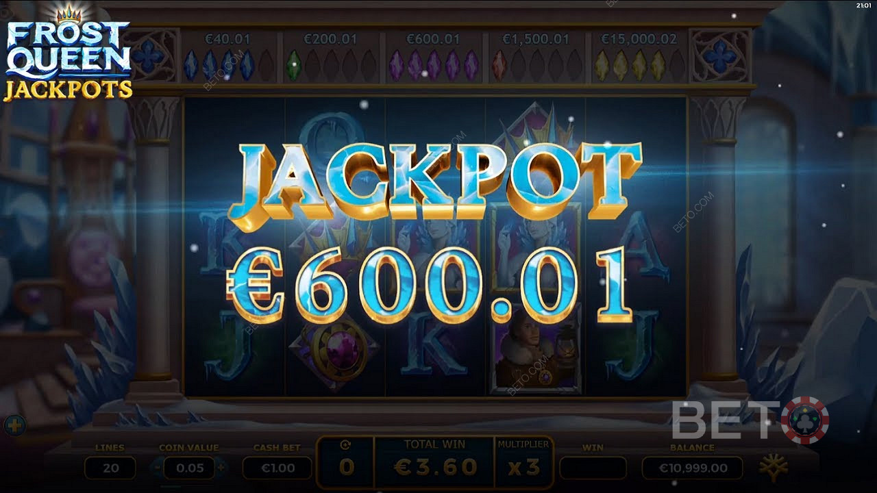 在Frost Queen Jackpots中獲得價值 600 歐元的頭獎