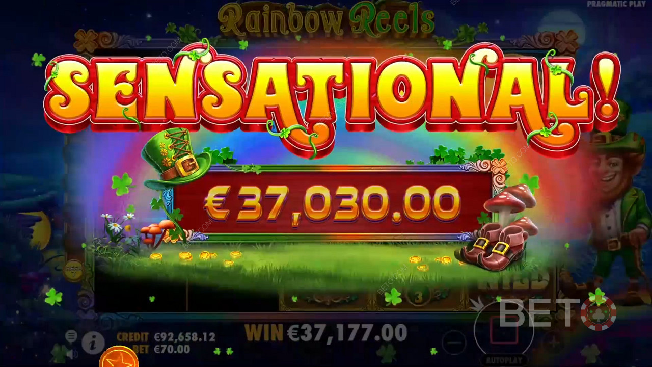 在 Rainbow Reels 線上老虎機中贏取 5,000 倍賭注！
