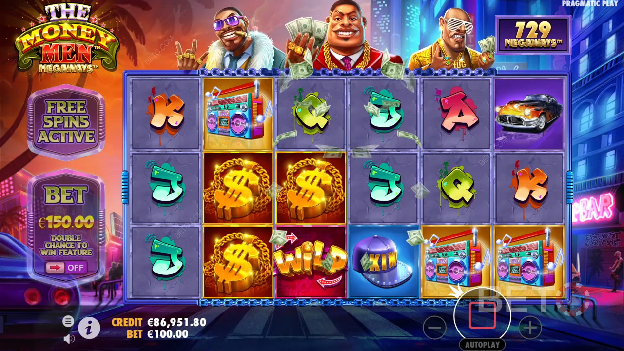 The Money Men Megaways  免費遊戲