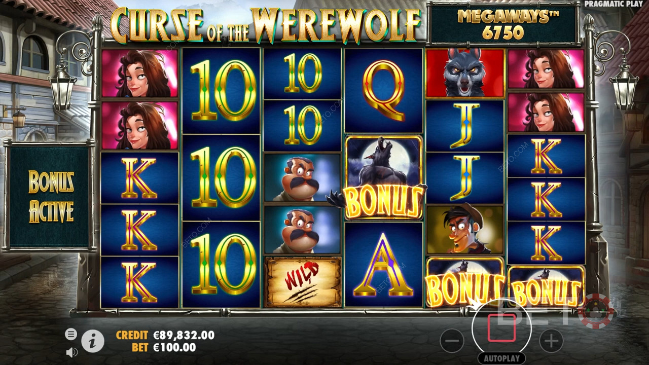 Curse of the Werewolf Megaways 免費遊戲