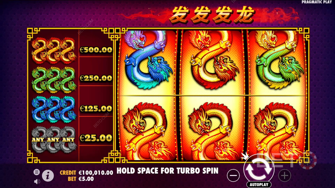 在 888 Dragons 老虎機中贏取 100 倍賭注！