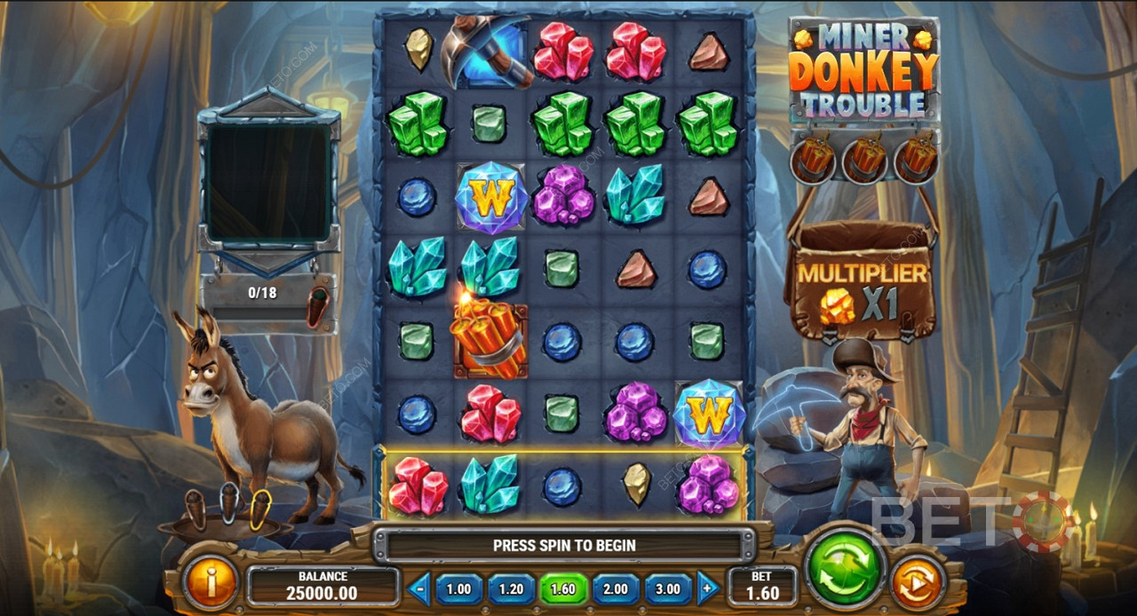 Miner Donkey Trouble - 去挖掘寶藏和彩色寶石