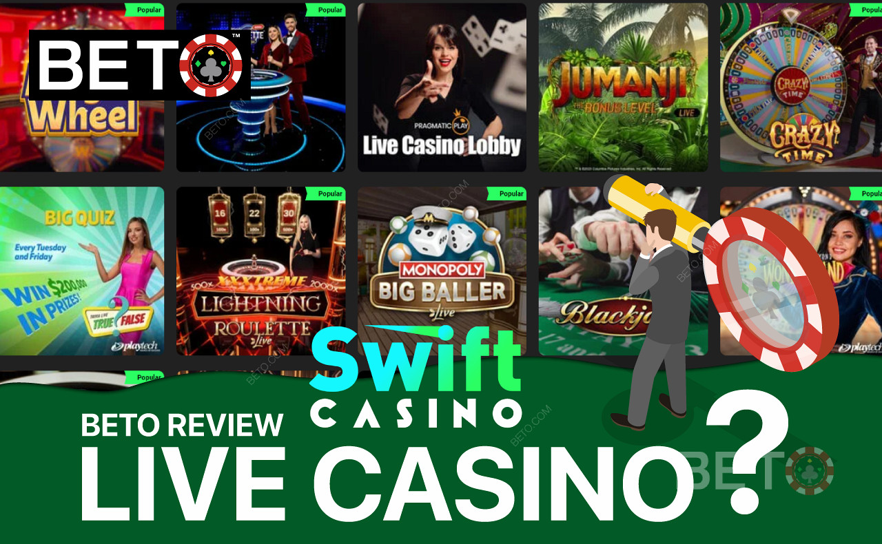 Swift Casino 為您提供享受真人賭場遊戲的機會