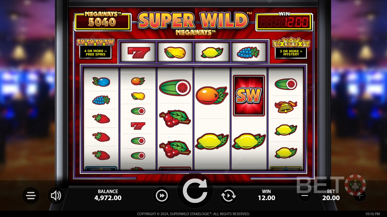 Super Wild Megaways 免費遊戲
