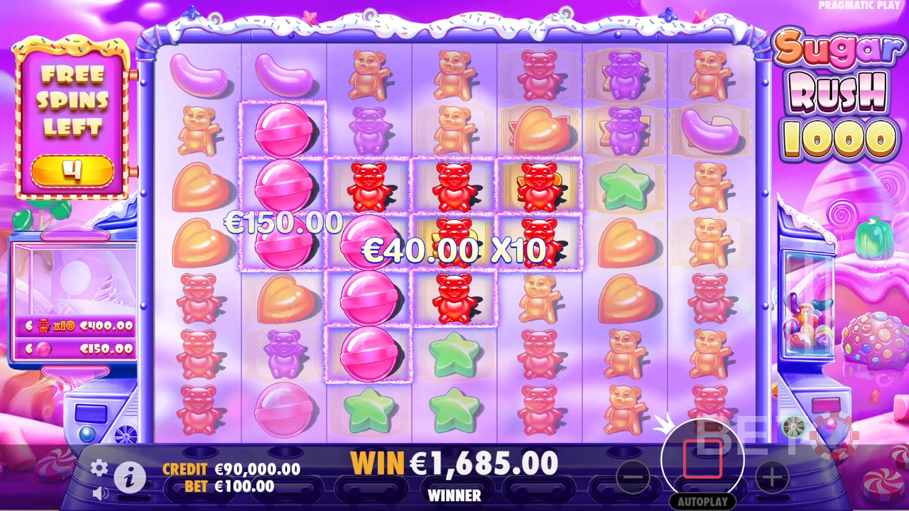 如何玩Pragmatic Play的 Sugar Rush 1000