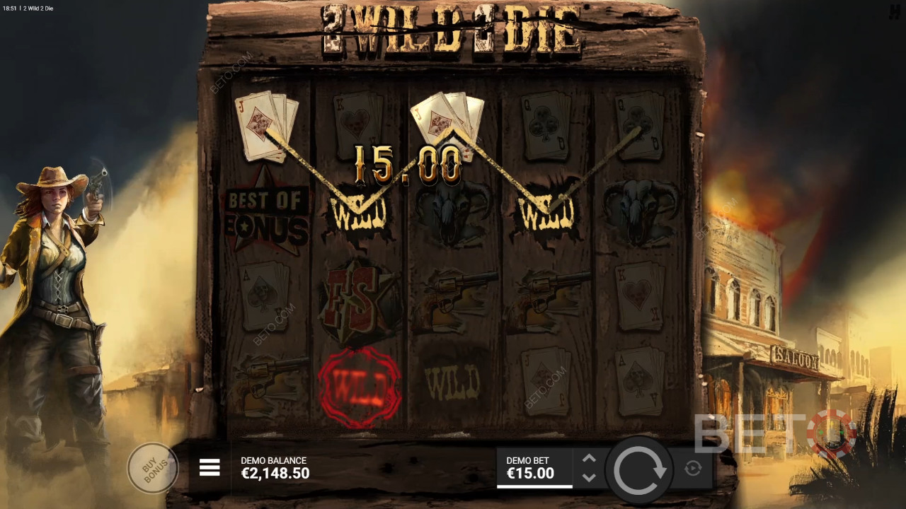 如何玩Hacksaw Gaming的 2 Wild 2 Die