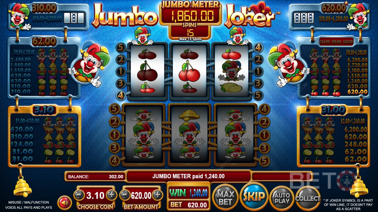 BETO 老虎機的 Jumbo Joker 評論