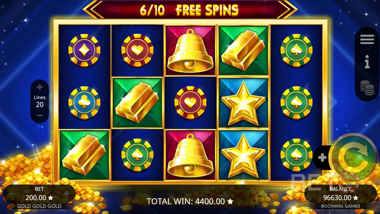 Booming Games在 Gold Gold Gold 中解釋的獎勵功能