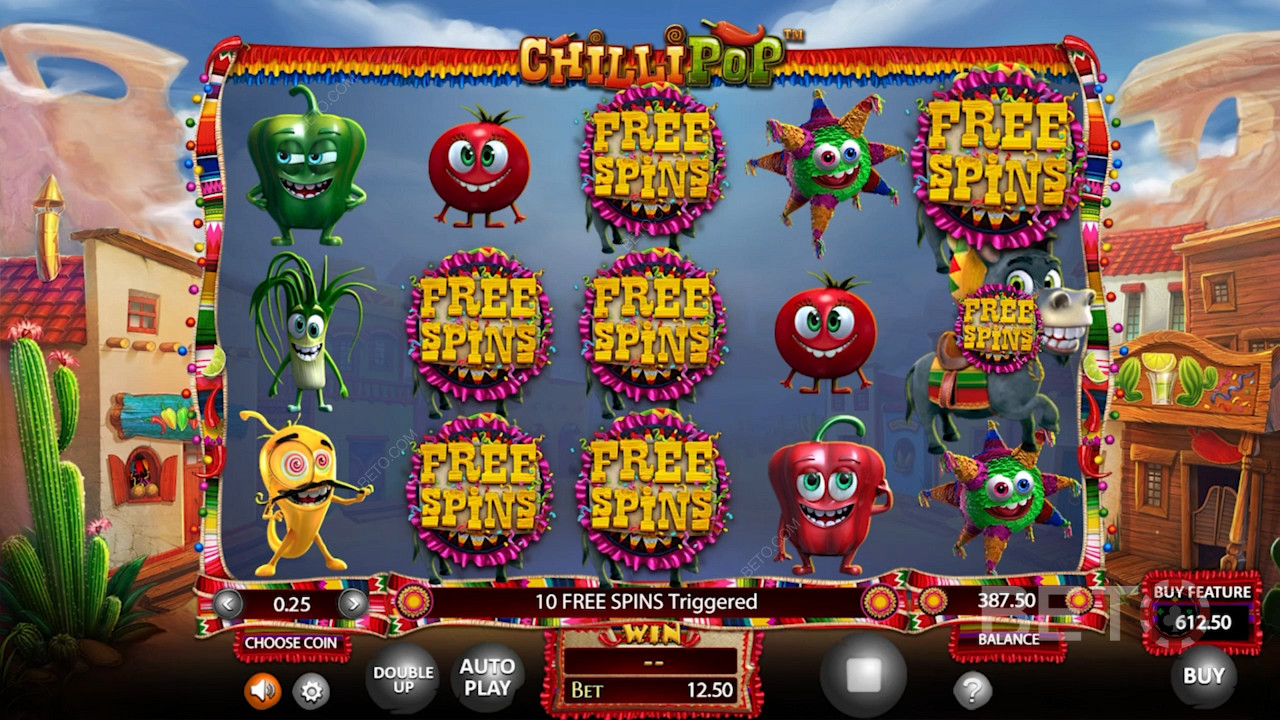 Chilli Pop - 非累進式老虎機遊戲，累積獎金為 110,000！