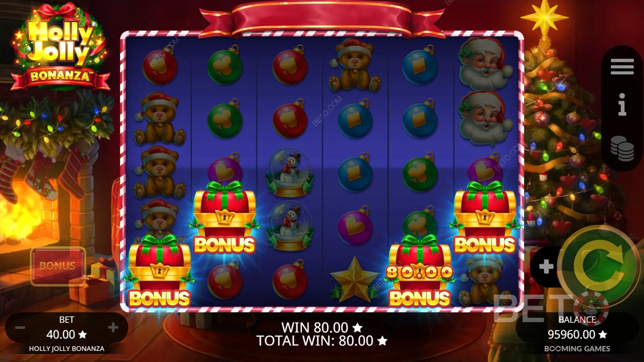 BETO 老虎機的 Holly Jolly Bonanza 評論