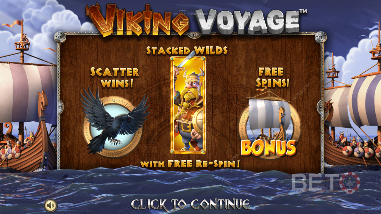 在Viking Voyage老虎機中享受多項強大的獎勵功能和免費旋轉