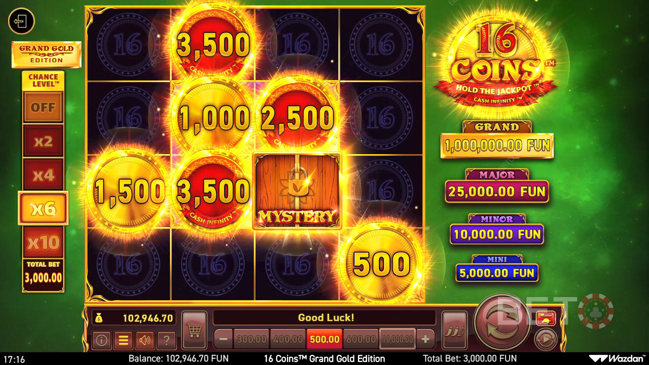 16 Coins Grand Gold Edition 免費遊戲