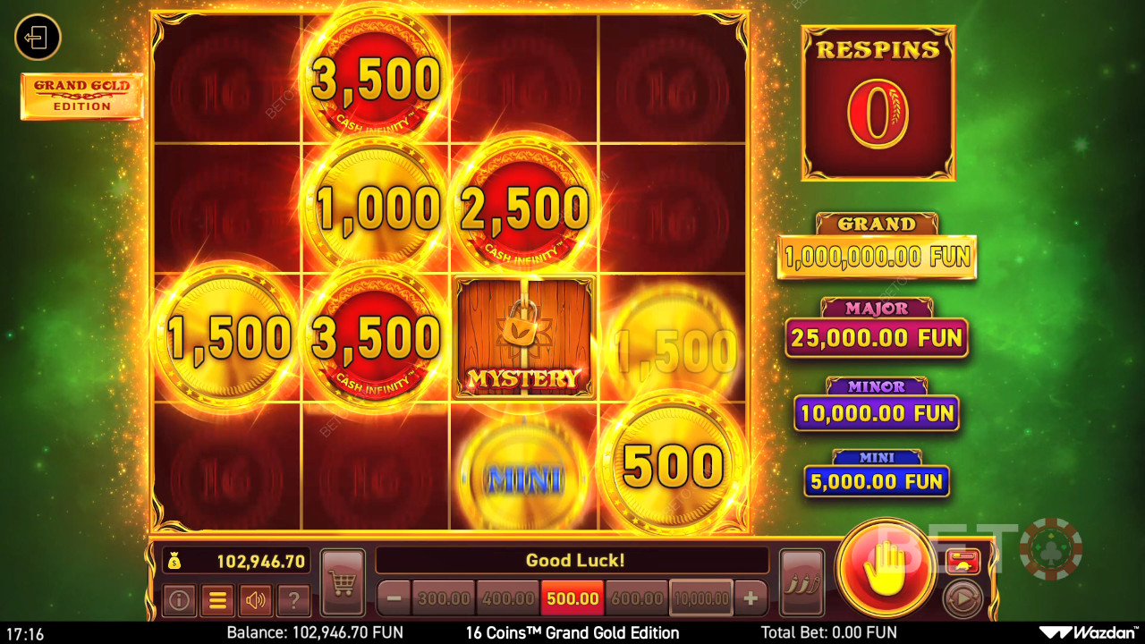16 Coins Grand Gold Edition 老虎機遊戲值得一遊嗎？