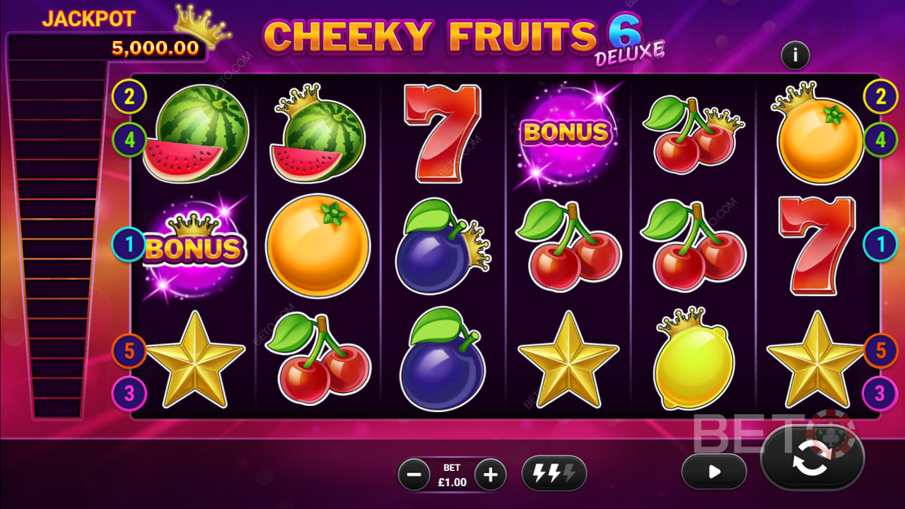 BETO 老虎機的Cheeky Fruits 6 Deluxe評論