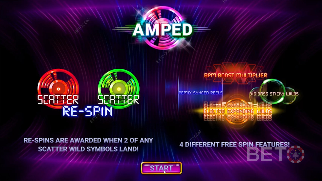 在 Amped 中顯示獎金的介紹屏幕