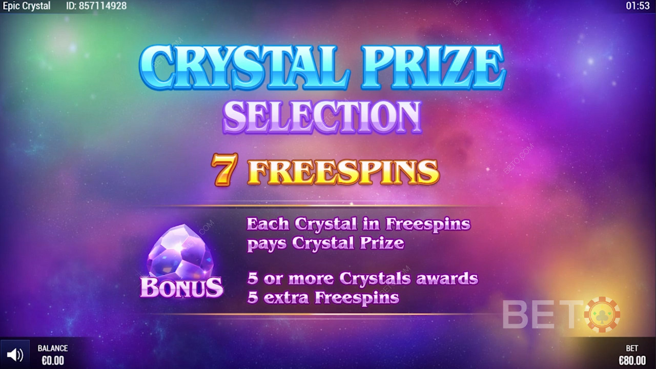 Epic Crystal的特殊免費旋轉
