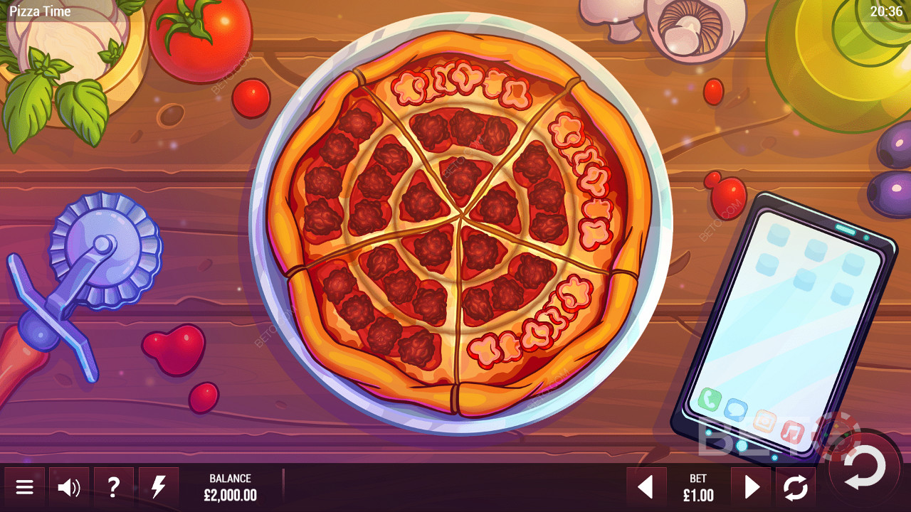 Pizza Time的圓形遊戲網格