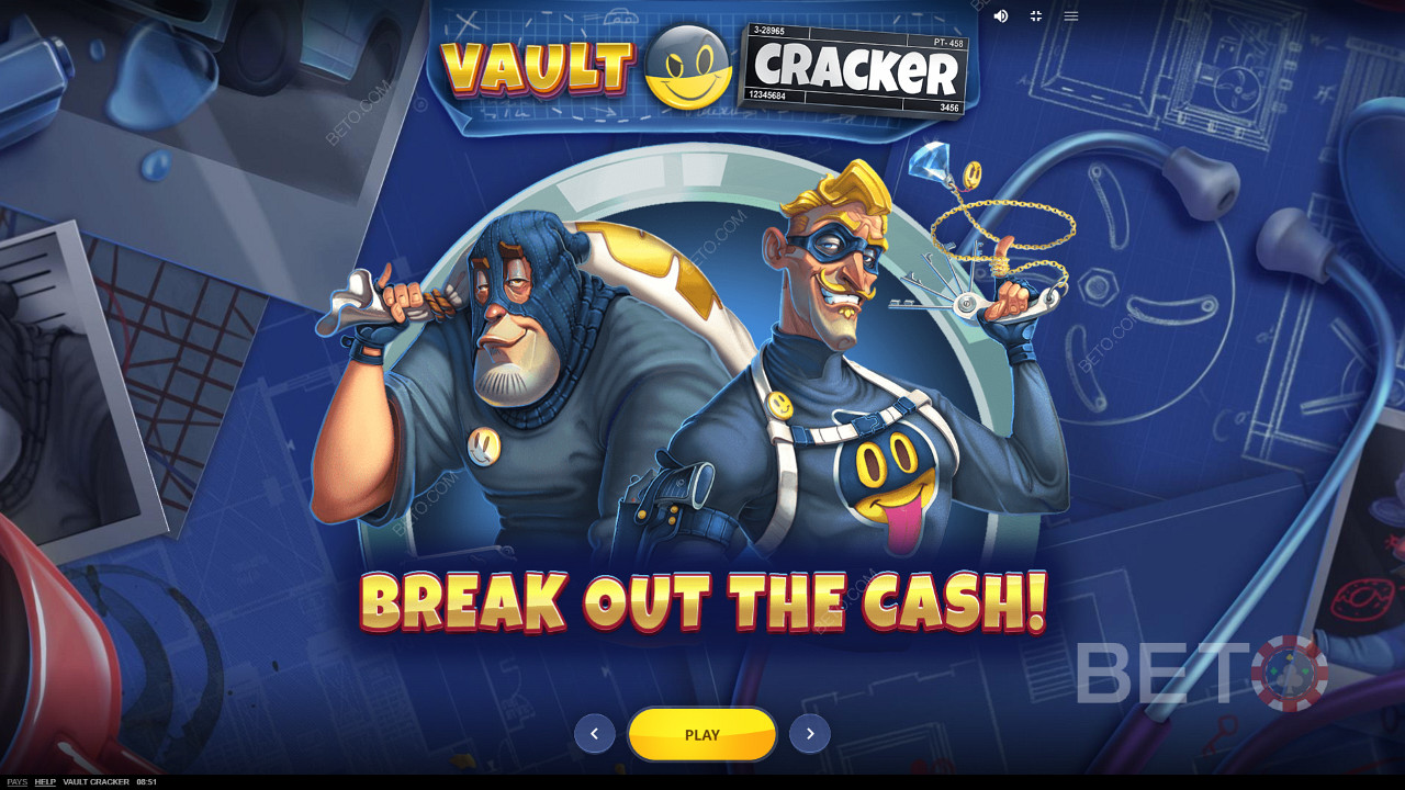 Vault Cracker的卡通介紹屏幕