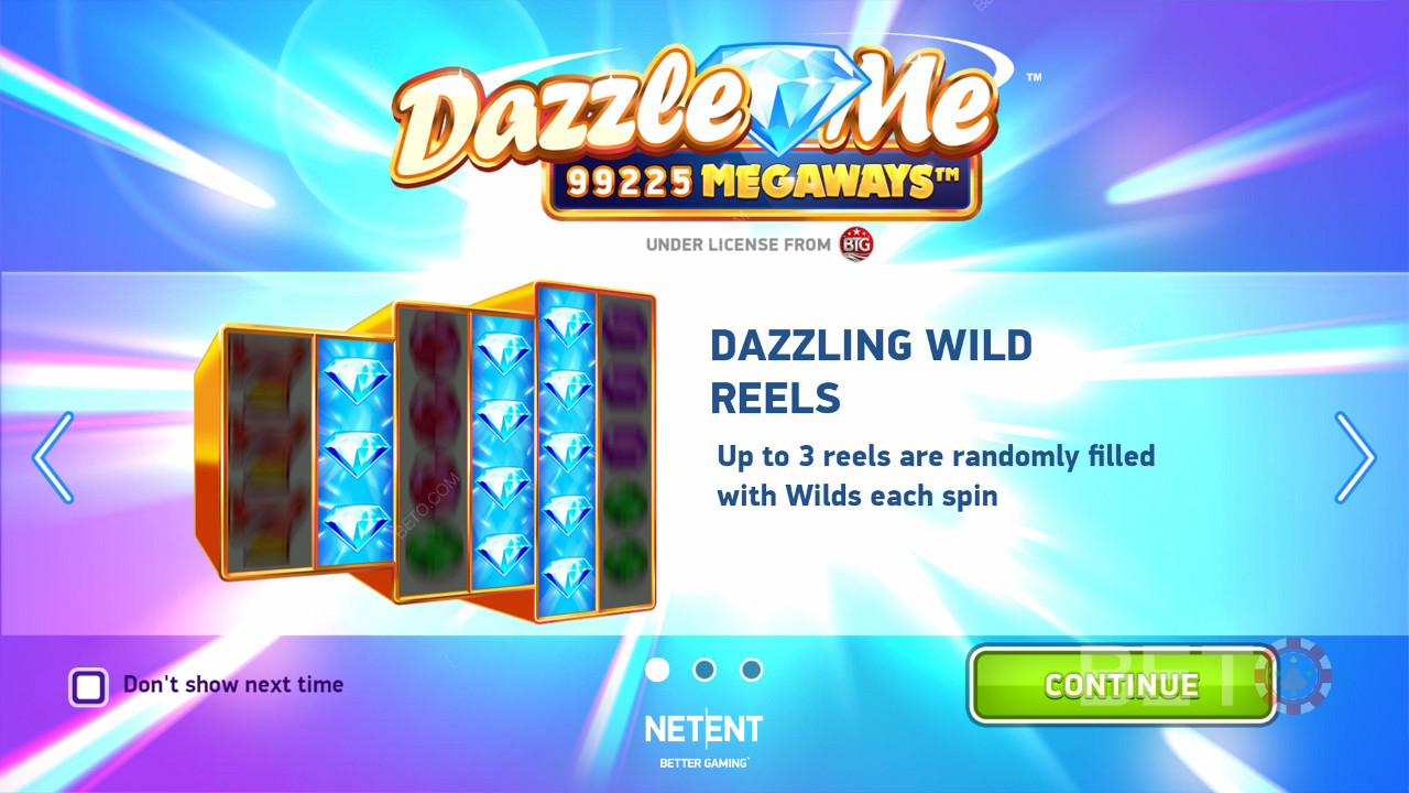 Dazzle Me Megaways的介紹屏幕