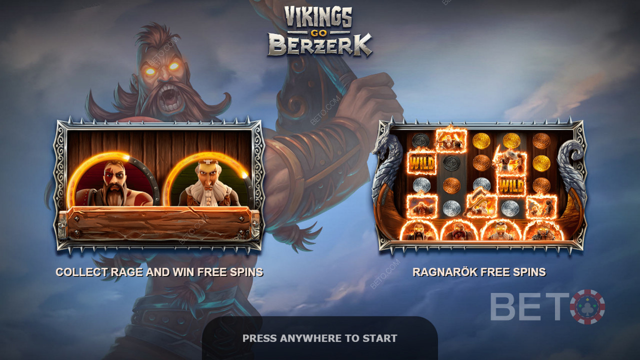 Vikings Rage 功能為您提供 7 次免費旋轉和一個獎勵 Viking 符號