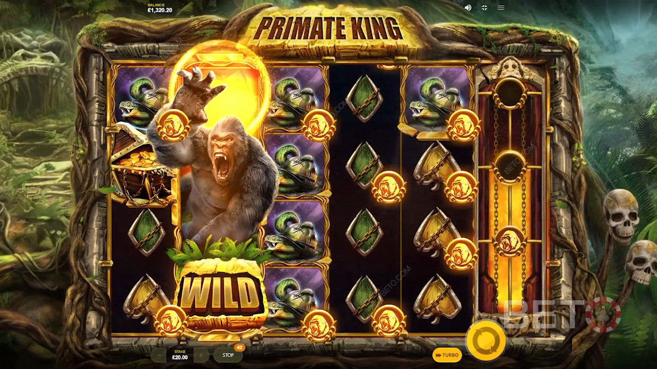 Red Tiger Gaming的Primate King擁有許多出色的獎勵功能