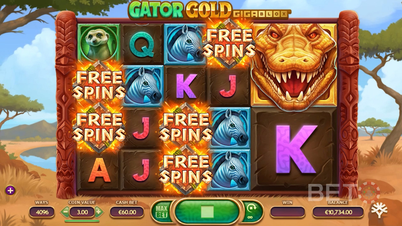 Gator Gold Gigablox - 與搶手的 Golden Gator Alligator 相遇，獎金高達 x20.000！