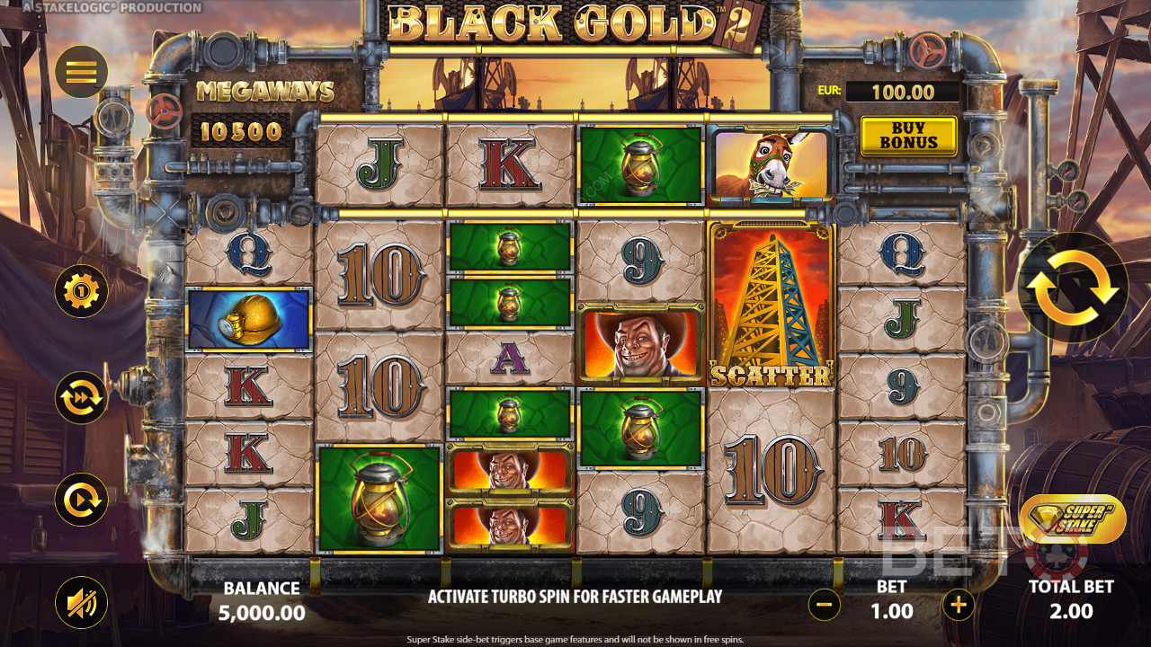 Stakelogic 的Black Gold 2 Megaways - 玩多達 117,649 條支付線