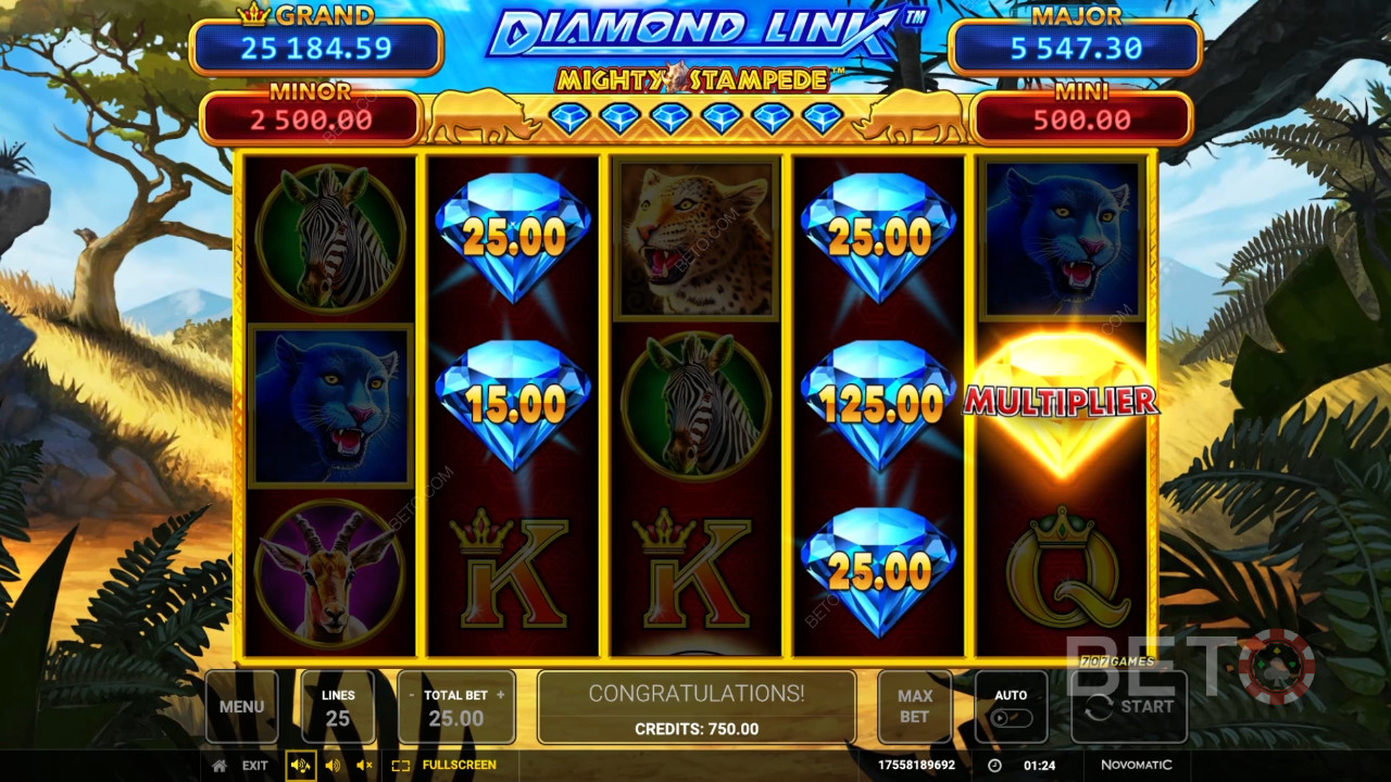 BETO 老虎機《鑽石連結：Mighty Stampede》評論