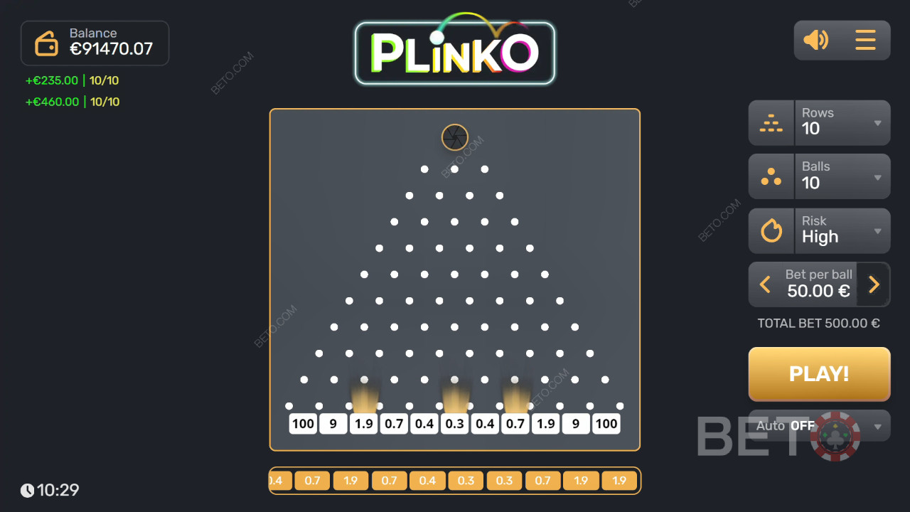 Plinko 老虎機 - 我們的結論