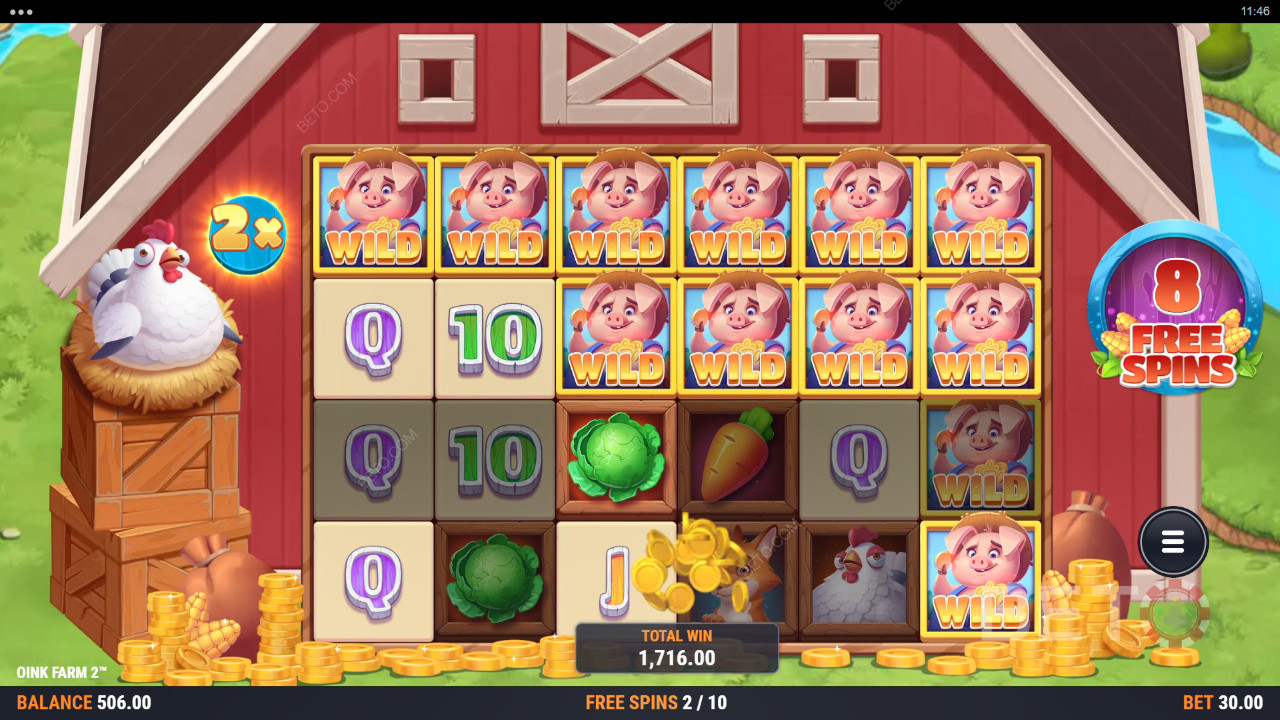 BETO 老虎機評論 Oink Farm 2