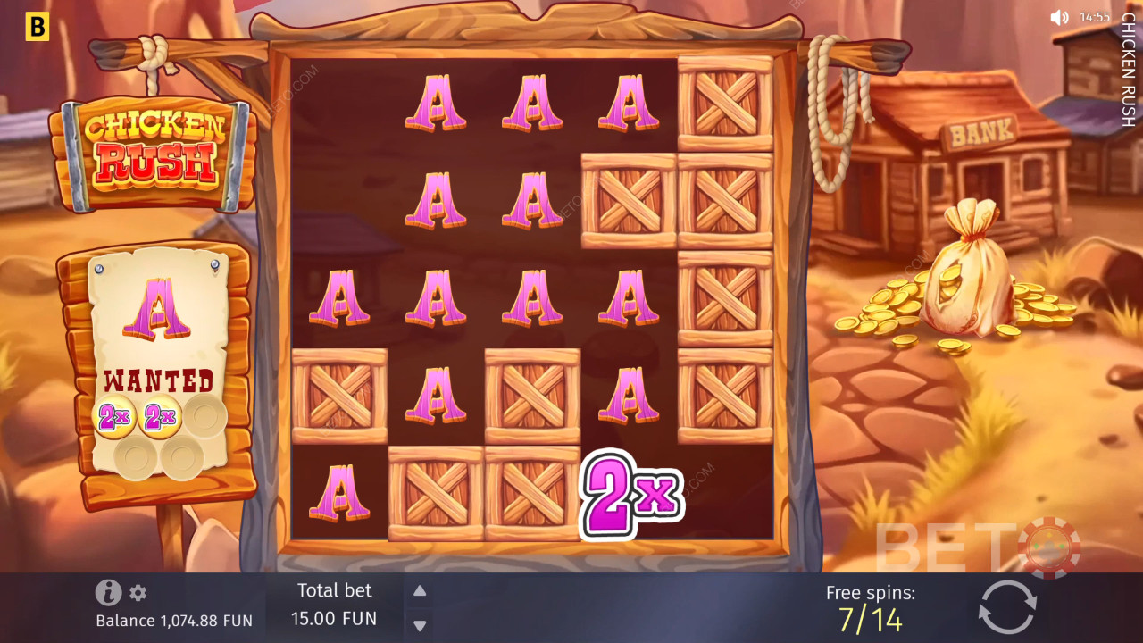 BGAMING的 Chicken Rush 獎勵功能說明