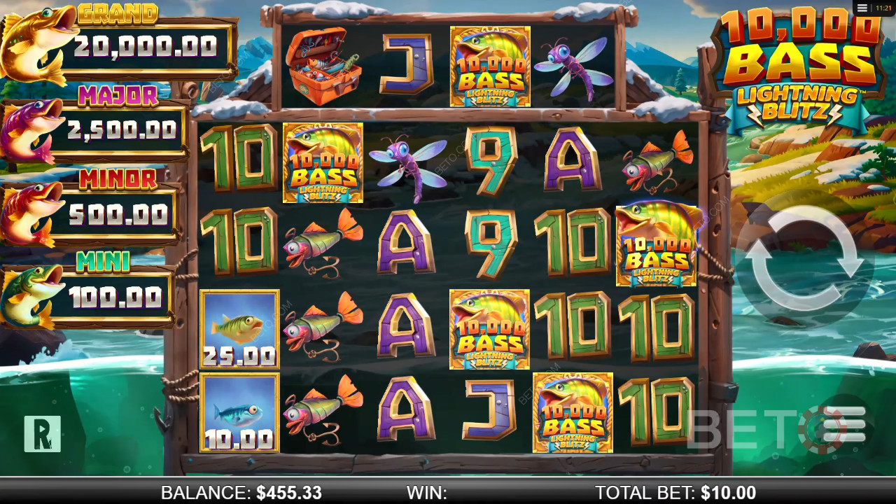 BETO 老虎機的 10,000 個 Big Bass Lightning Blitz 評論