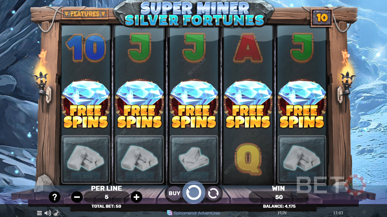Super Miner Silver Fortunes 免費遊戲