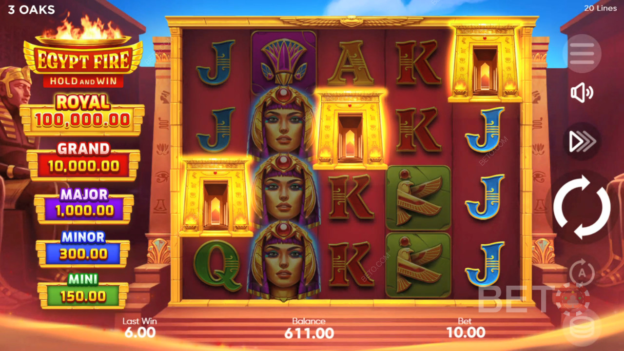 如何玩 3 Oaks Gaming 的 Egypt Fire