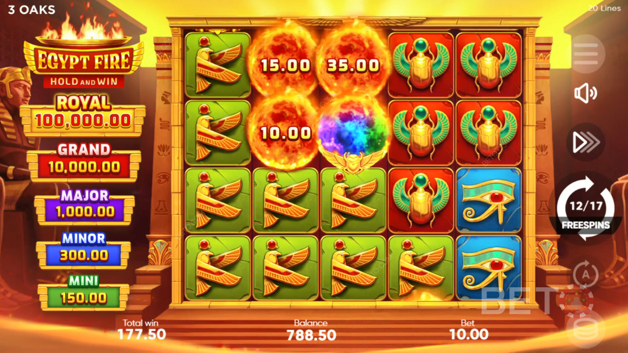 3 Oaks Gaming 推出的《埃及之火》獎勵功能詳解