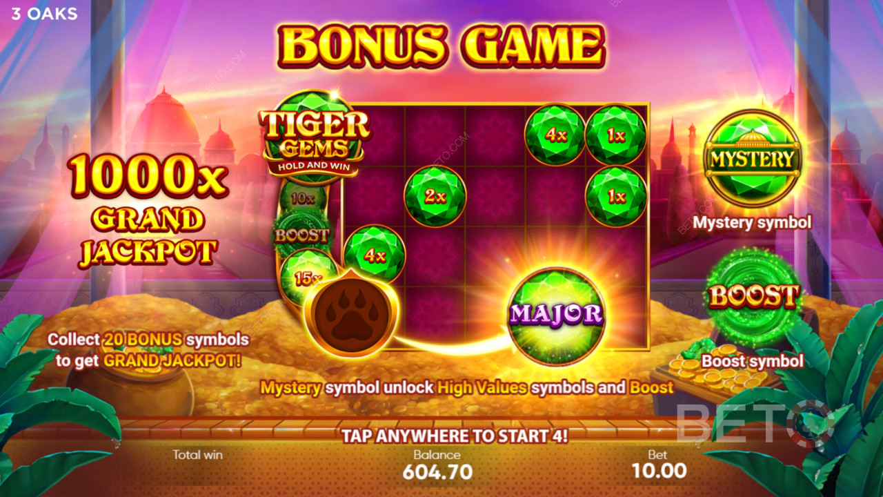 3 Oaks Gaming 的 Tiger Gems 獎勵功能詳解