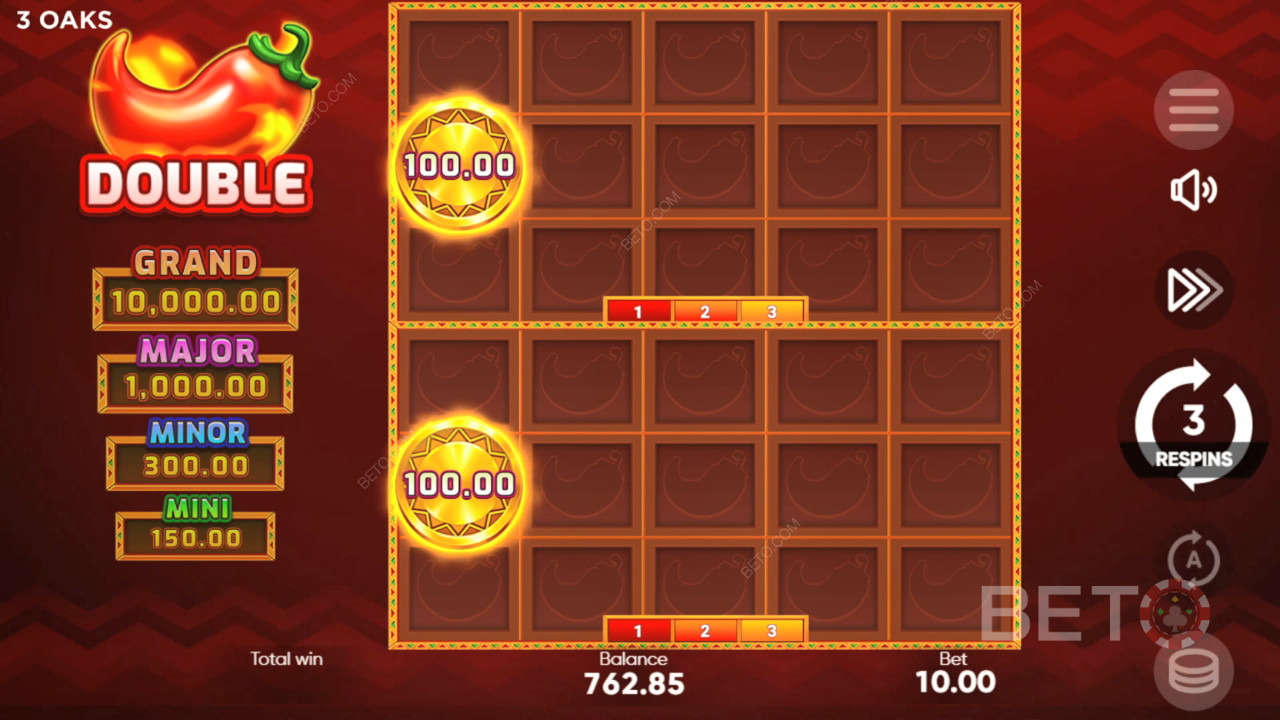 在 3 Hot Chillies 老虎機中贏取 1,000 倍賭注！