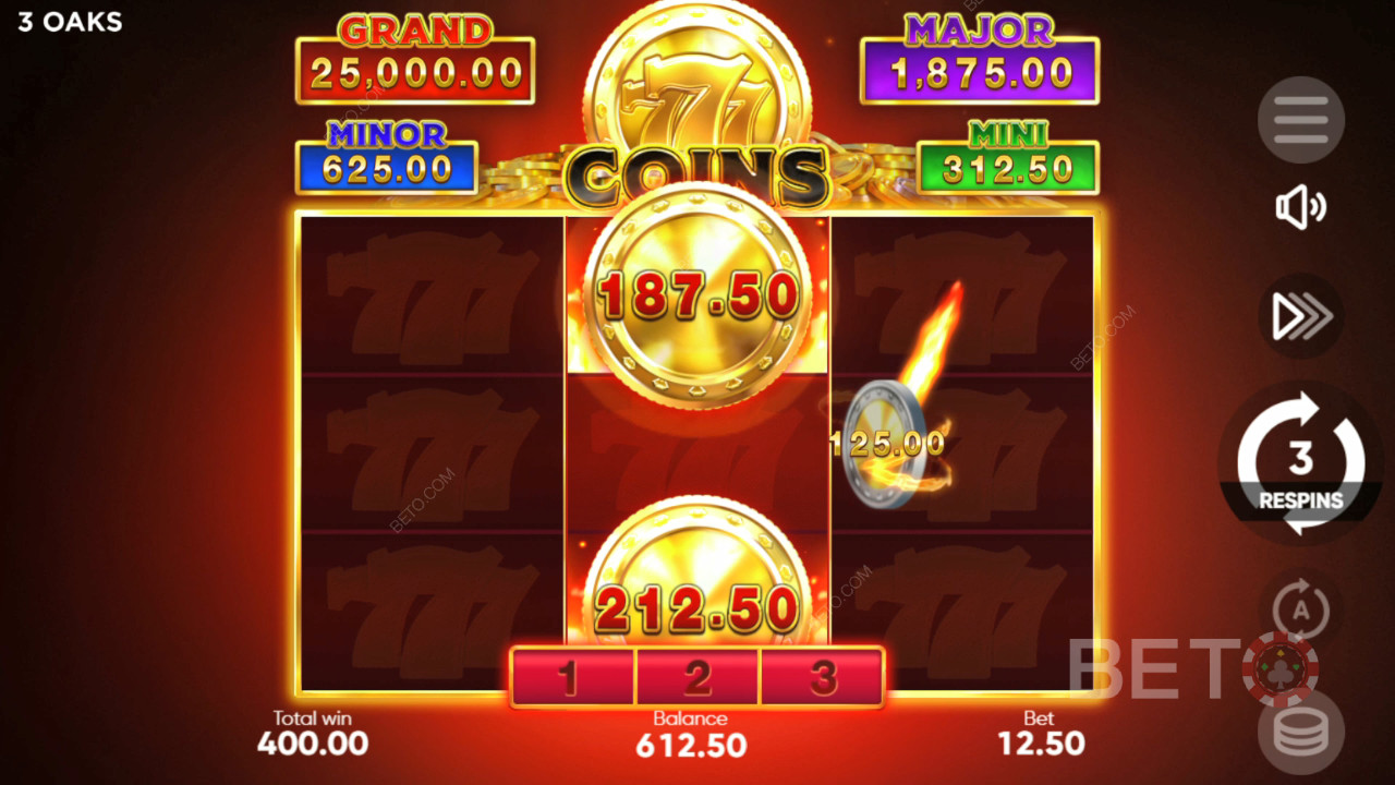 如何玩 3 Oaks Gaming 的 777 Coins