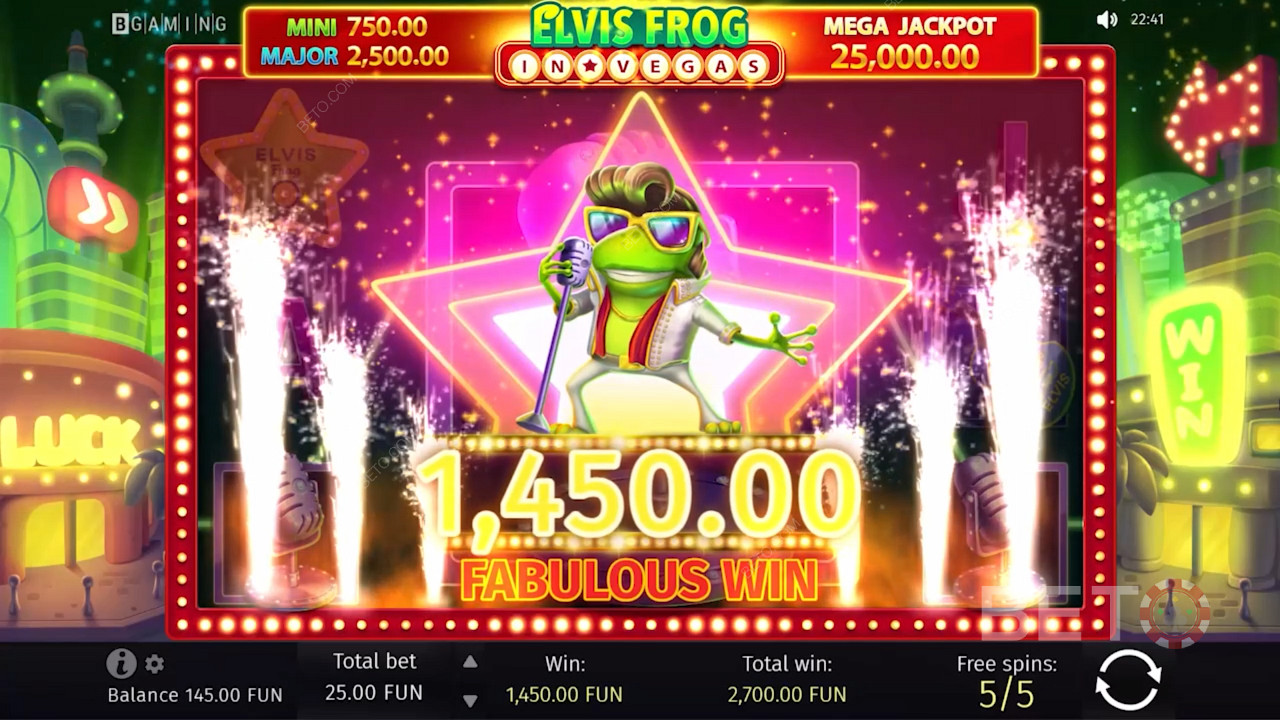 在新的貓王青蛙賭場老虎機中成為拉斯維加斯的下一個超級巨星