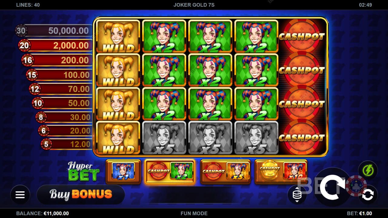 如何玩Kalamba Games的 Joker Gold 7s
